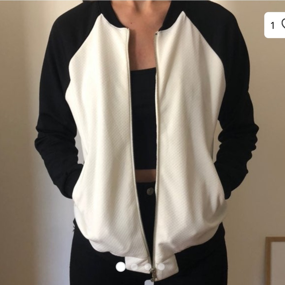 Black & White Bomber Jacket
